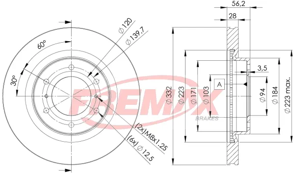 Гальмівні диски передні BD7113 Fremax