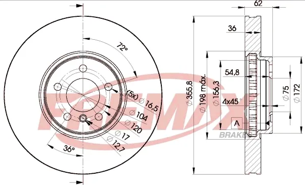 Гальмівні диски передні BD5684 Fremax