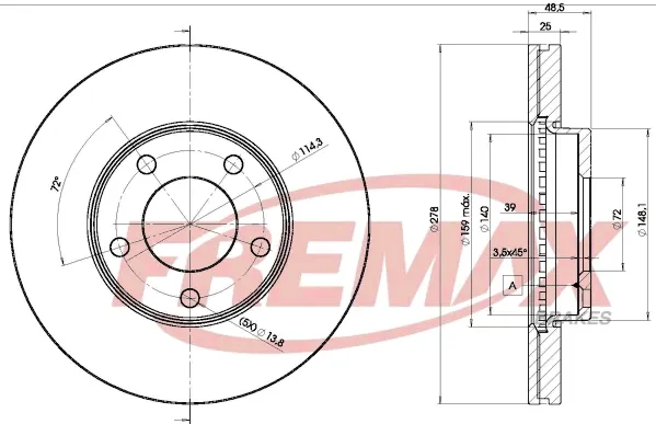 Гальмівні диски передні BD3272 Fremax