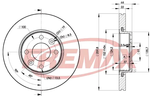 Гальмівні диски передні BD7795 Fremax