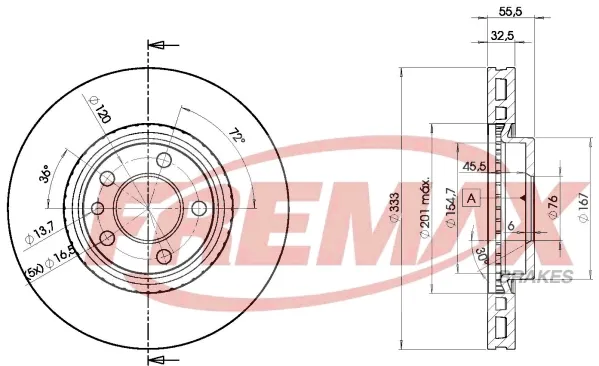 Гальмівні диски передні BD3020 Fremax
