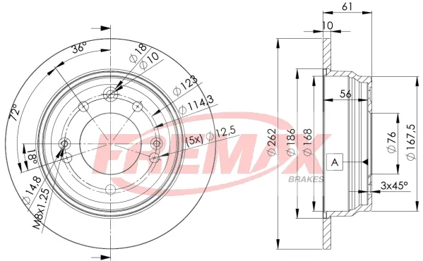 Гальмівні диски BD0581 Fremax