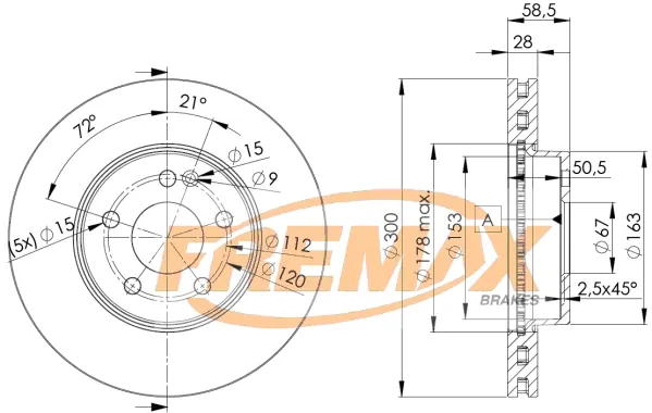 Гальмівні диски передні BD0415 Fremax