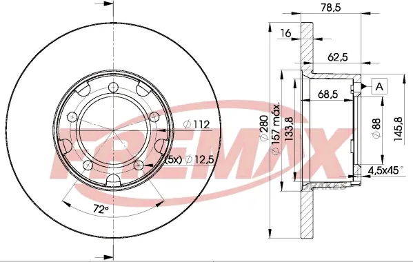 Гальмівні диски передні BD4280 Fremax