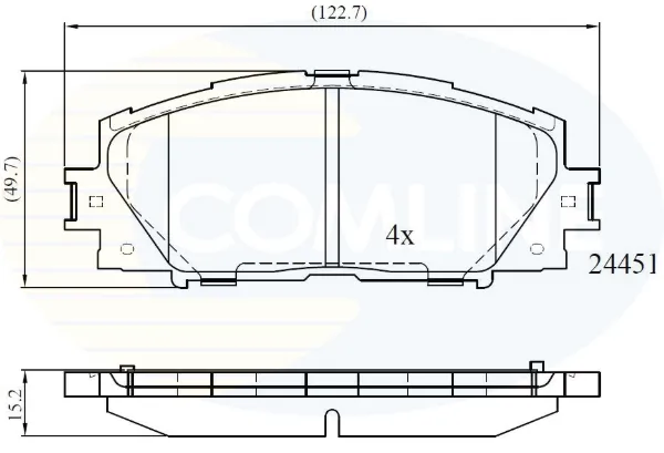 Передні тормозні колодки CBP06014 Comline