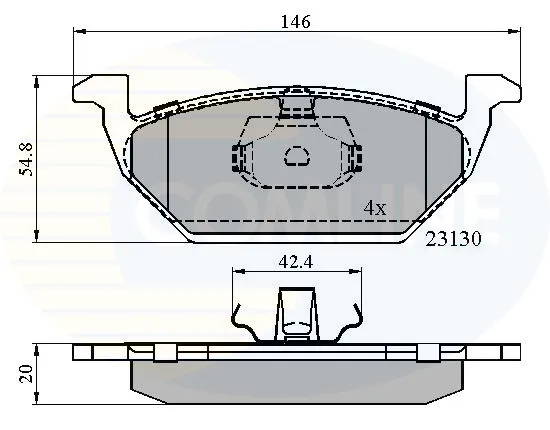 Передні тормозні колодки CBP0737 Comline