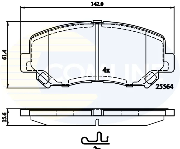 Передні тормозні колодки CBP32252 Comline