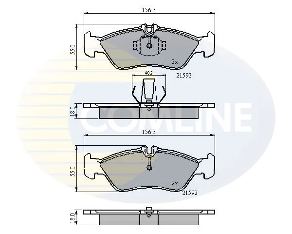 Задні гальмівні колодки CBP0478 Comline