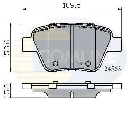 Задні гальмівні колодки CBP02022 Comline