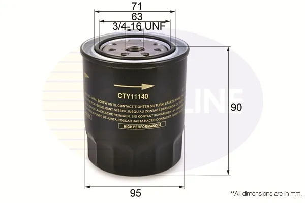 Масляний фільтр CTY11140 Comline