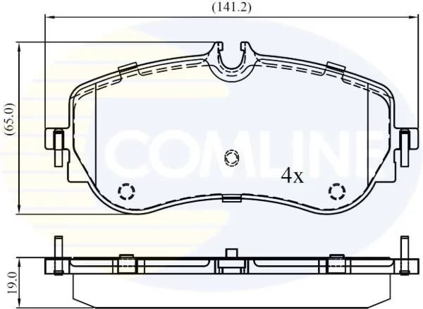 Задні гальмівні колодки CBP02387 Comline