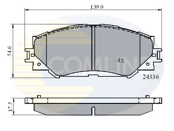 Передні тормозні колодки CBP01515 Comline