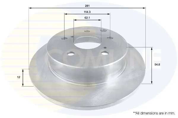 Гальмівні диски ADC01137 Comline