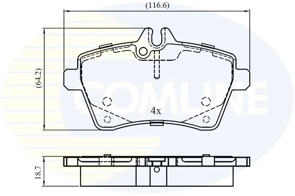 Передні тормозні колодки CBP01592 Comline