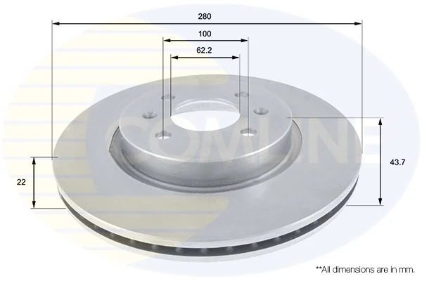 Гальмівні диски передні ADC2405V Comline