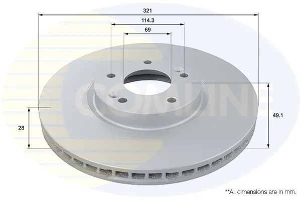 Гальмівні диски передні ADC1096V Comline