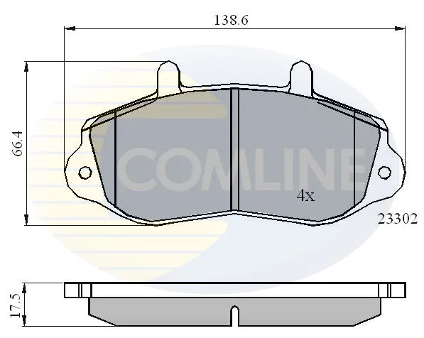 Передні тормозні колодки CBP01021 Comline