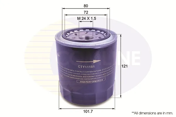 Масляний фільтр CTY11151 Comline
