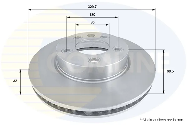 Гальмівні диски передні ADC1475V Comline