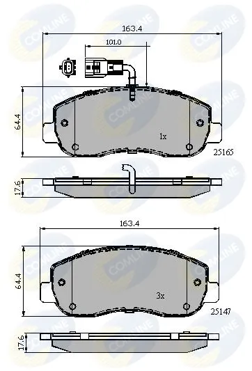 Передні тормозні колодки CBP12106 Comline