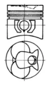 Поршень в комплекті на 1 циліндр, 2-й ремонт (+0,50) 93444620 Kolbenschmidt