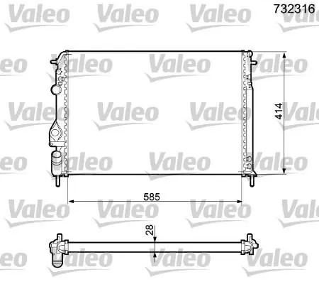 Радіатор 732316 VALEO