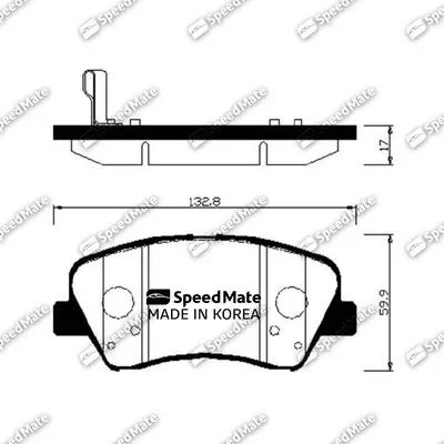Передні тормозні колодки SMBPH048 Speedmate