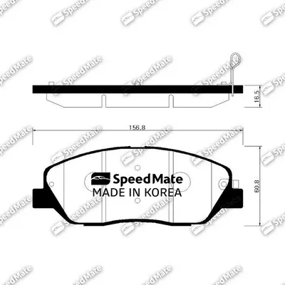 Передні тормозні колодки SMBPH029 Speedmate