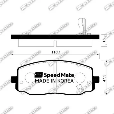 Передні тормозні колодки SMBPK027 Speedmate
