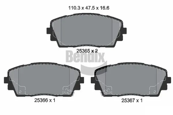 Передні тормозні колодки 581011YA10 Hyundai/Kia