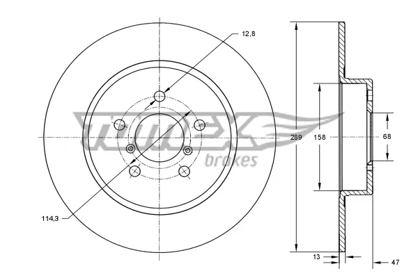 Гальмівні диски TX7354 Tomex
