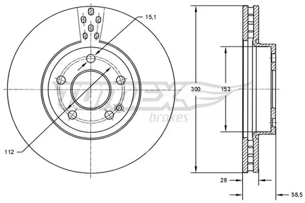 Гальмівні диски передні TX7231 Tomex