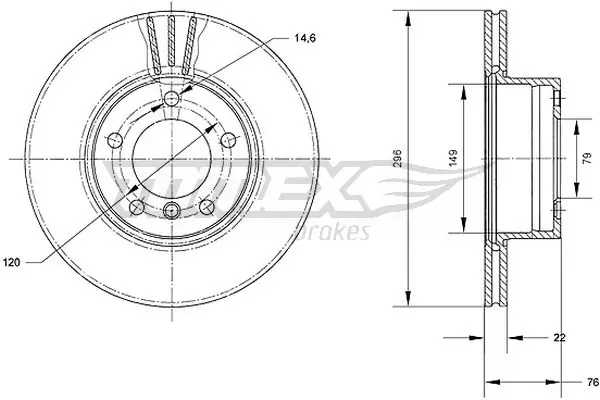 Гальмівні диски передні TX7105 Tomex