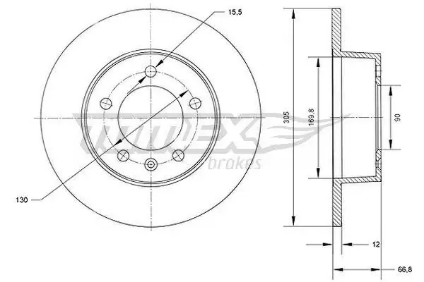 Гальмівні диски TX7037 Tomex
