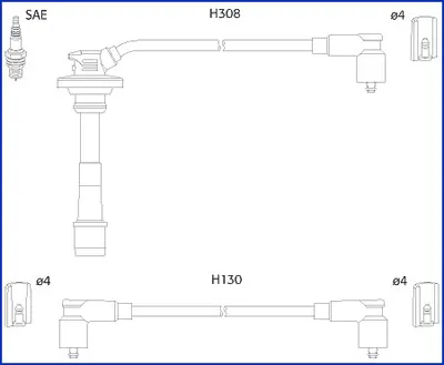 Високовольтні дроти 134562 Hitachi