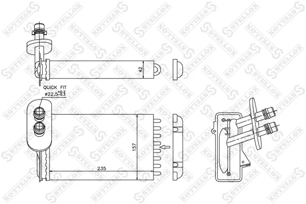 Радіатор пічки 1035017SX Stellox