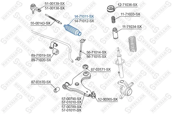 Пильник рульової рейки Ford Ka RBT