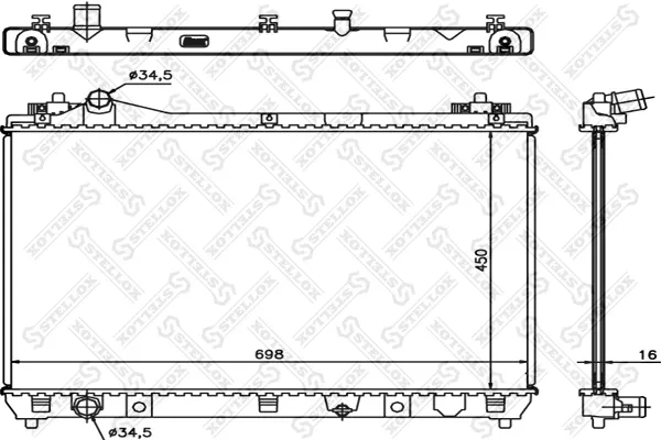 Радіатор 1025457SX Stellox