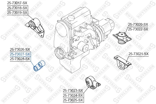  Подушка двигуна передня Chevrolet Spark (Matiz) 