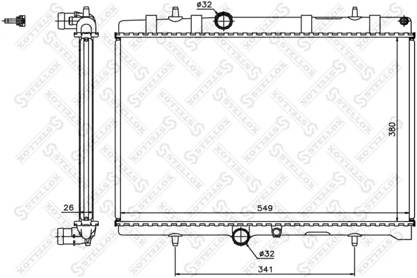 Радіатор 1025201SX Stellox