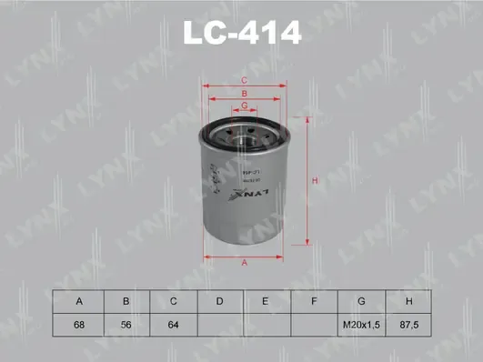 Масляний фільтр LC414 Lynxauto