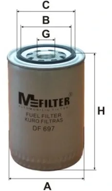 Паливний фільтр DF697 Mfilter