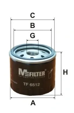 Масляний фільтр TF6512 Mfilter