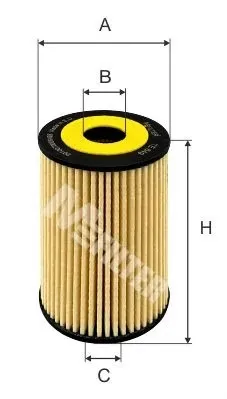 Масляний фільтр TE649 Mfilter