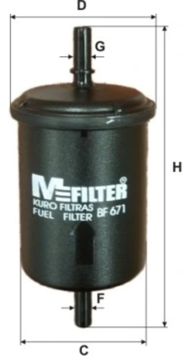 Паливний фільтр BF671 Mfilter