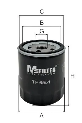 Масляний фільтр TF6551 Mfilter