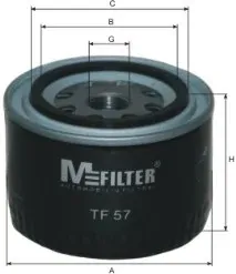 Масляний фільтр TF57 Mfilter