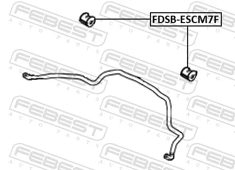 Втулка переднього стабілізатора FDSBESCM7F Febest