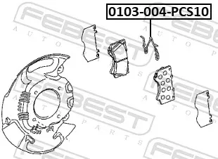 Пластина кріплення гальмівної колодки 0103004PCS10 Febest