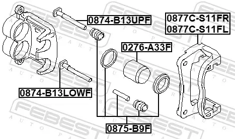 Скоба супорту переднього 0877CS11FL Febest